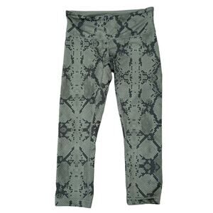 Lululemon Wunder Under Crop III Full-On Luon Ziggy Snake Fatigue Gator Green 6